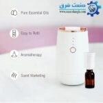 خوشبوکننده خودرو با باتری لیتیومی داخلی، قابل شارژ از طریق کامپیوتر، پاوربانک و خودرو.